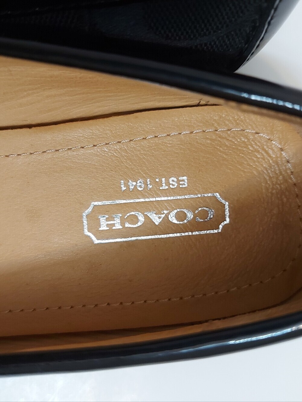 Coach Black Signature Jacquard Loafers with Silver Hardware - Picture 5 of 8